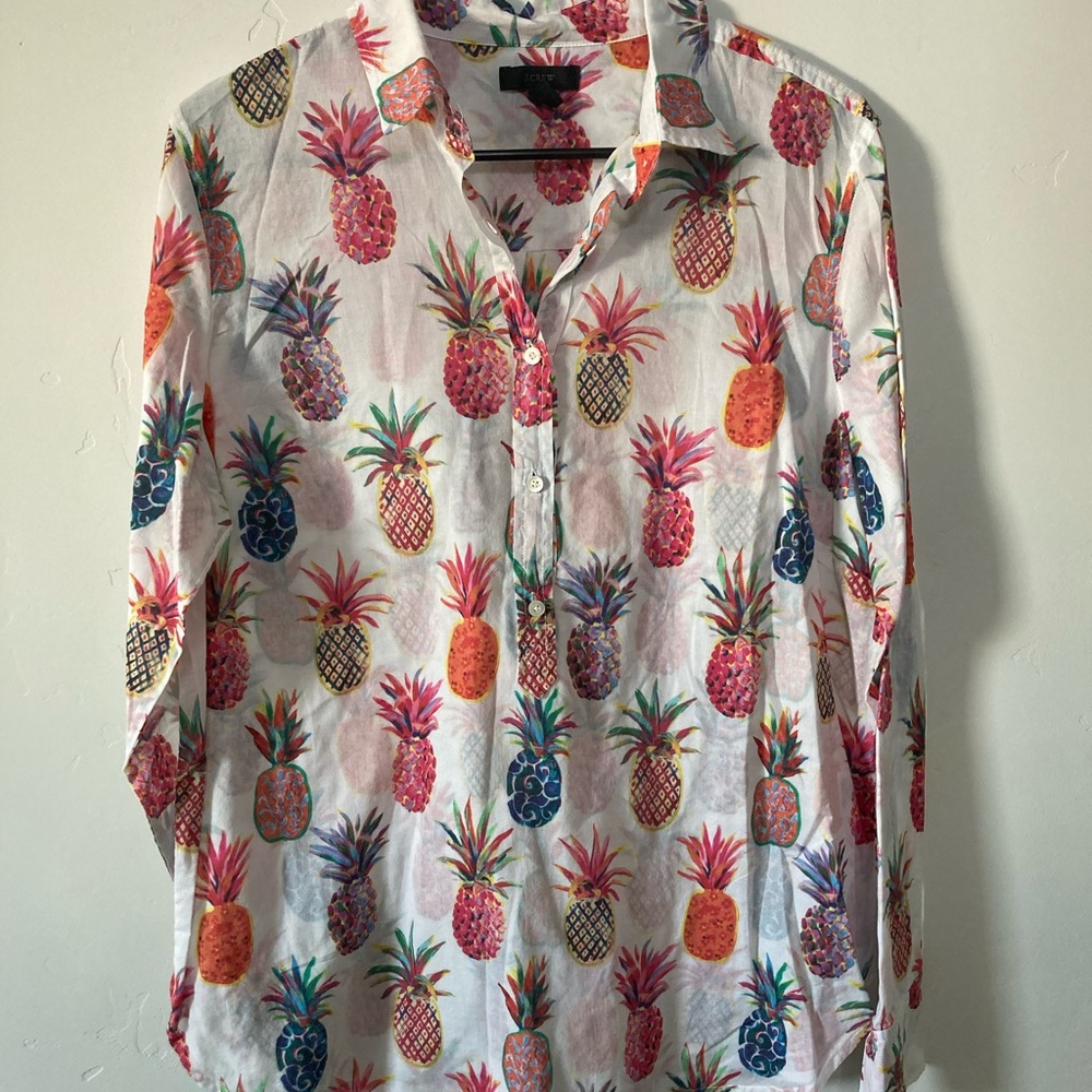J. Crew Pineapple Shirt